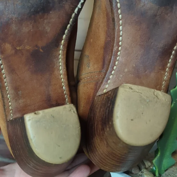 Vintage Acme Cowboy Cowgirl Boots 70's Women's 9.5 Suede Inlay Cutouts Butterfly - Picture 14 of 16